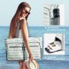 imageG4Free Beach Bag Foldable Beach Tote Bag with Zipper Waterproof Sandproof Pool BagLight Green