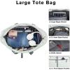 imageG4Free Beach Bag Foldable Beach Tote Bag with Zipper Waterproof Sandproof Pool BagLight Green