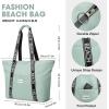 imageG4Free Beach Bag Waterproof Beach Bags for Women Personalized Strap Tote Bag for Women Birthday GiftsGreen