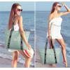 imageG4Free Beach Bag Waterproof Beach Bags for Women Personalized Strap Tote Bag for Women Birthday GiftsGreen