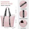 imageG4Free Beach Bag Waterproof Beach Bags for Women Personalized Strap Tote Bag for Women Birthday GiftsPink