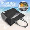 imageG4Free Beach Bag Waterproof Sandproof Beach Tote Bag Large Capacity Foldable for WomenBlack