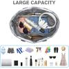 imageG4Free Beach Bag Waterproof Sandproof Beach Tote Bag Large Capacity Foldable for WomenGrey Stripe