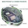 imageG4Free Beach Bag Waterproof Sandproof Beach Tote Bag Large Capacity Foldable for WomenLeaf