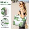 imageG4Free Beach Bag Waterproof Sandproof Beach Tote Bag Large Capacity Foldable for WomenLeaf