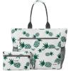 imageG4Free Beach Bag Waterproof Sandproof Beach Tote Bag Large Capacity Foldable for WomenPineapple
