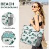 imageG4Free Beach Bag Waterproof Sandproof Beach Tote Bag Large Capacity Foldable for WomenPineapple