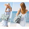 imageG4Free Beach Bag Waterproof Sandproof Beach Tote Bag Large Capacity Foldable for WomenPineapple