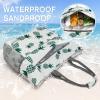 imageG4Free Beach Bag Waterproof Sandproof Beach Tote Bag Large Capacity Foldable for WomenPineapple