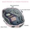 imageG4Free Beach Bag Waterproof Sandproof Beach Tote Bag Large Capacity Foldable for WomenPink White