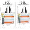 imageG4Free Beach Bag Waterproof Sandproof Beach Tote Bag Large Capacity Foldable for WomenRainbow