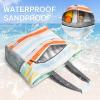 imageG4Free Beach Bag Waterproof Sandproof Beach Tote Bag Large Capacity Foldable for WomenRainbow