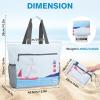 imageG4Free Beach Bag Waterproof Sandproof Beach Tote Bag Large Capacity Foldable for WomenSailboat Print