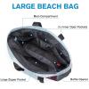 imageG4Free Beach Bag Waterproof Sandproof Beach Tote Bag Large Capacity Foldable for WomenSunrise Print