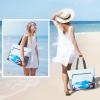 imageG4Free Beach Bag Waterproof Sandproof Beach Tote Bag Large Capacity Foldable for WomenSunrise Print