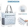 imageG4Free Beach Bag Waterproof Sandproof Beach Tote Bag Large Capacity Foldable for WomenWavy