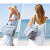 imageG4Free Beach Bag Waterproof Sandproof Beach Tote Bag Large Capacity Foldable for WomenWavy