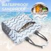 imageG4Free Beach Bag Waterproof Sandproof Beach Tote Bag Large Capacity Foldable for WomenWavy