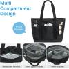imageG4Free Beach BagWaterproof Beach Tote Pool Bags for WomenCompatible with Stanley CupFoldablefor Weekender TravelBlack