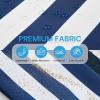 imageG4Free Beach BagWaterproof Beach Tote Pool Bags for WomenCompatible with Stanley CupFoldablefor Weekender TravelBlue and White Stripes