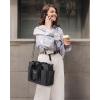 imageG4Free Canvas Tote Bag with Pockets Medium Size Crossbody Work Tote Bag for Women Zipper ClosureBlack