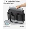 imageG4Free Canvas Tote Bag with Pockets Medium Size Crossbody Work Tote Bag for Women Zipper ClosureBlack