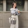 imageG4Free Canvas Tote Bag with Pockets Medium Size Crossbody Work Tote Bag for Women Zipper ClosureGrey