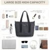 imageG4Free Large Canvas Tote Bag for Women with Zipper Fit 156quot Laptop Everything Tote Bags with Pockets for Work TravelBlack