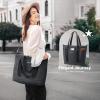 imageG4Free Large Canvas Tote Bag for Women with Zipper Fit 156quot Laptop Everything Tote Bags with Pockets for Work TravelBlack