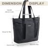 imageG4Free Large Canvas Tote Bag for Women with Zipper Fit 156quot Laptop Everything Tote Bags with Pockets for Work TravelBlack