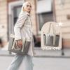 imageG4Free Large Canvas Tote Bag for Women with Zipper Fit 156quot Laptop Everything Tote Bags with Pockets for Work TravelGrey