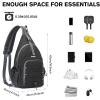 imageG4Free Pickleball Backpack Mens ampamp Womens Adjustable Crossbody Sling Bag Lightweight Paddle BagBlack