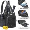 imageG4Free Pickleball Backpack Mens ampamp Womens Adjustable Crossbody Sling Bag Lightweight Paddle BagBlack