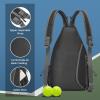 imageG4Free Pickleball Backpack Mens ampamp Womens Adjustable Crossbody Sling Bag Lightweight Paddle BagBlack