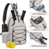 imageG4Free Pickleball Backpack Mens ampamp Womens Adjustable Crossbody Sling Bag Lightweight Paddle BagIvory