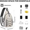 imageG4Free Pickleball Backpack Mens ampamp Womens Adjustable Crossbody Sling Bag Lightweight Paddle BagIvory