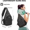 imageG4Free Pickleball Bag Crossbody Sling Bag for Men Women Pickleball Backpack Pickle Ball Paddle Bag Gifts for SportsBlack