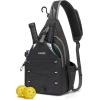 imageG4Free Pickleball Bag Crossbody Sling Bag for Men Women Pickleball Backpack Pickle Ball Paddle Bag Gifts for SportsBlack