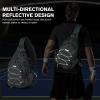 imageG4Free Pickleball Bag Crossbody Sling Bag for Men Women Pickleball Backpack Pickle Ball Paddle Bag Gifts for SportsBlue Leaf