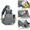 imageG4Free Pickleball Bag Crossbody Sling Bag for Men Women Pickleball Backpack Pickle Ball Paddle Bag Gifts for SportsBlue Leaf