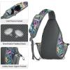 imageG4Free Pickleball Bag Crossbody Sling Bag for Men Women Pickleball Backpack Pickle Ball Paddle Bag Gifts for SportsBlue Leaf