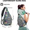 imageG4Free Pickleball Bag Crossbody Sling Bag for Men Women Pickleball Backpack Pickle Ball Paddle Bag Gifts for SportsBlue Leaf
