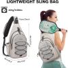 imageG4Free Pickleball Bag Crossbody Sling Bag for Men Women Pickleball Backpack Pickle Ball Paddle Bag Gifts for SportsIvory