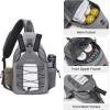 imageG4Free Pickleball Bag Crossbody Sling Bag for Men Women Pickleball Backpack Pickle Ball Paddle Bag Gifts for SportsLight Grey