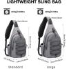imageG4Free Pickleball Bag Crossbody Sling Bag for Men Women Pickleball Backpack Pickle Ball Paddle Bag Gifts for SportsLight Grey