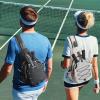 imageG4Free Pickleball Bag Crossbody Sling Bag for Men Women Pickleball Backpack Pickle Ball Paddle Bag Gifts for SportsLight Grey
