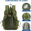 imageG4Free Pickleball Bag Fits 2 to 6 Paddles Large Pickleball Backpack with Fence Hook for Men and WomenBlackGreen