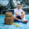 imageG4Free Pickleball Bag Fits 2 to 6 Paddles Large Pickleball Backpack with Fence Hook for Men and WomenBlackKhaki