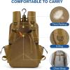 imageG4Free Pickleball Bag Fits 2 to 6 Paddles Large Pickleball Backpack with Fence Hook for Men and WomenBlackKhaki