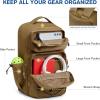 imageG4Free Pickleball Bag Fits 2 to 6 Paddles Large Pickleball Backpack with Fence Hook for Men and WomenBlackKhaki
